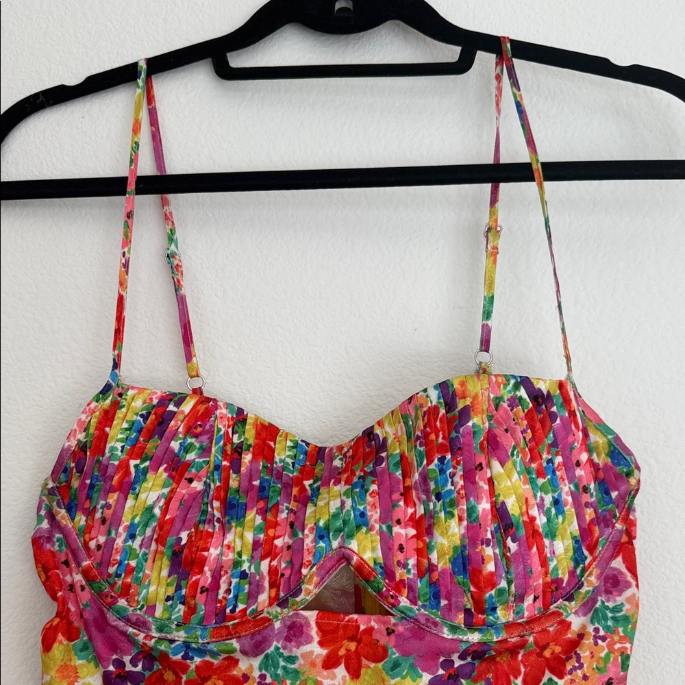 For Love And Lemons bright Floral slip Dress - Picture 3 of 6